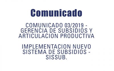 Comunicado SISSUB