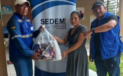 El Servicio de Desarrollo de las empresas públicas productivas SEDEM a través de sus brigadas móviles, llegó al municipio de SANTA ROSA, en la provincia Abuná del departamento de Pando para realizar la entrega de paquetes del Subsidio Universal Prenatal por la Vida.