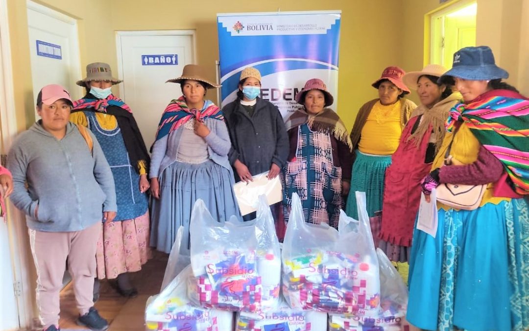 El Servicio de Desarrollo de las Empresas Públicas Productivas SEDEM a través de sus brigadas móviles, llegó al municipio de CORO CORO de la provincia Pacajes, en el departamento de LaPaz para realizar la entrega de paquetes del Subsidio Universal Prenatal por la Vida.