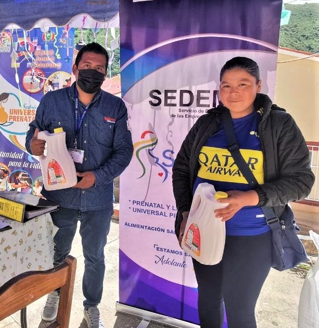 El Servicio de Desarrollo de las Empresas Públicas Productivas SEDEM a través de sus brigadas móviles, llegó al municipio de ZUDAÑEZ de la provincia Zudañez, en el departamento de Chuquisaca para realizar la entrega de paquetes del Subsidio Universal Prenatal por la Vida.