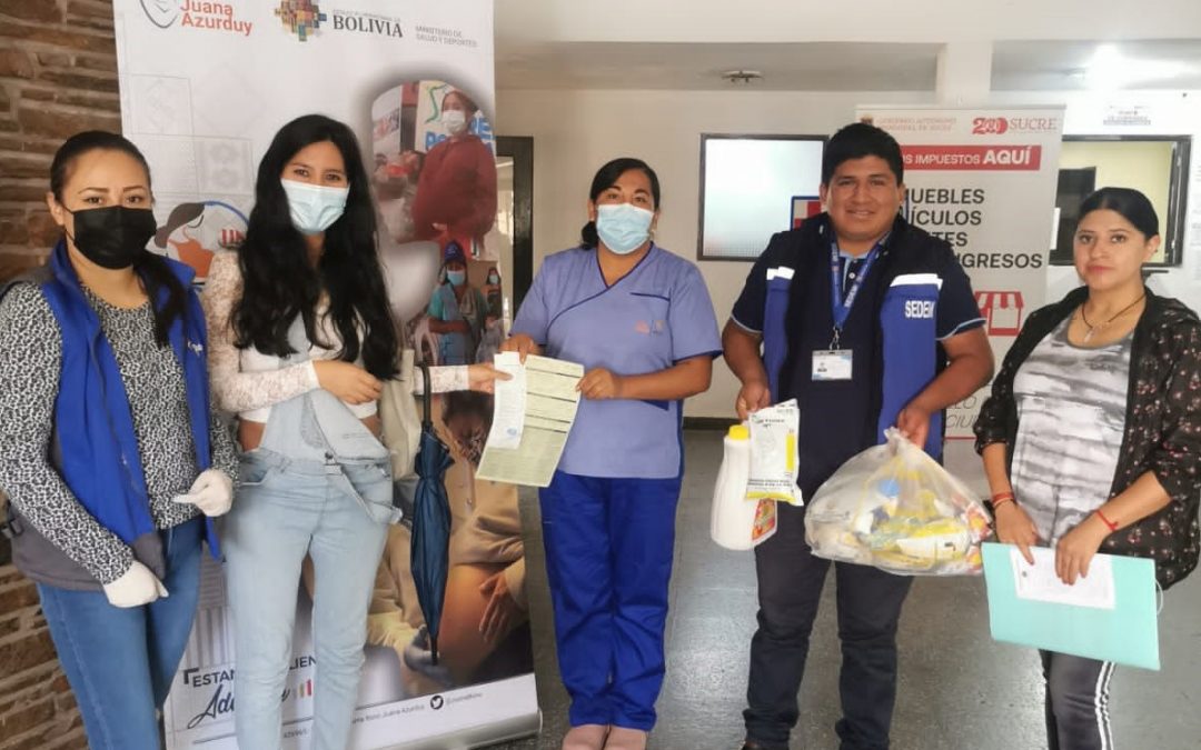 El Servicio de Desarrollo de las Empresas Públicas Productivas SEDEM a través de sus brigadas móviles urbano, llegó a la ciudad de Sucre en el departamento de Chuquisaca para realizar la entrega de paquetes del Subsidio Universal Prenatal por la Vida.